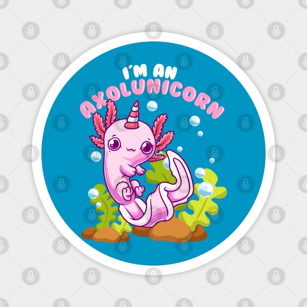 Funny Axolotl Unicorn Lover Mexican Salamander Magnet by creative